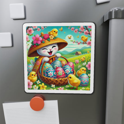 Geisha Kitten’s Easter Delight Die-Cut Magnets (5 Sizes)