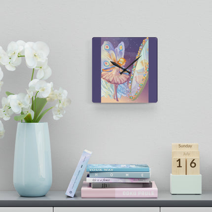 Reflections of Enchantment Acrylic Wall Clock, Round and Square