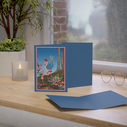 Periwinkle Painting the Petals by Ida Outhwaite Greeting Cards (1, 10, 30, and 50pcs)