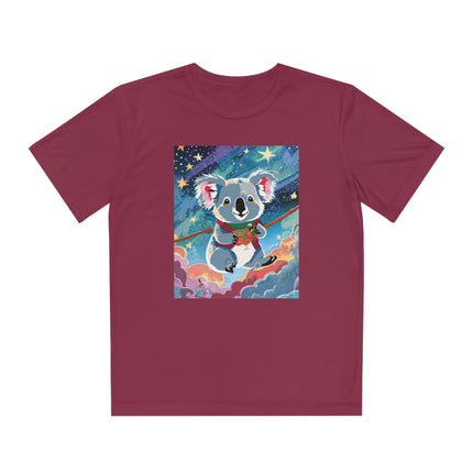 Cute Koala Youth Competitor Tee – Dreamy Skies & Whimsical Wonder