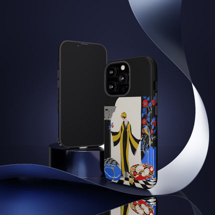 Art Deco Flapper in Yellow Robe Phone Case – Elegant Glamour & Exotic Charm