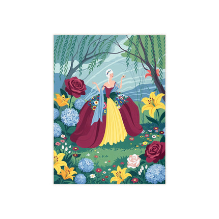 🌹🌿 The Willow Garden Promenade Ceramic Tile – Art Deco Floral Elegance