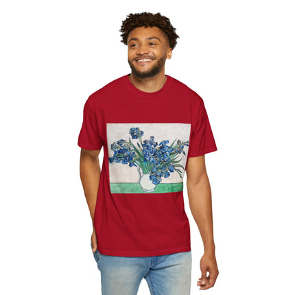 Irises by Vincent Van Gogh Unisex Garment-Dyed T-shirt