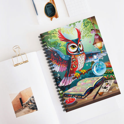 Owl's Magical Workshop Spiral Notebook - Ruled Line