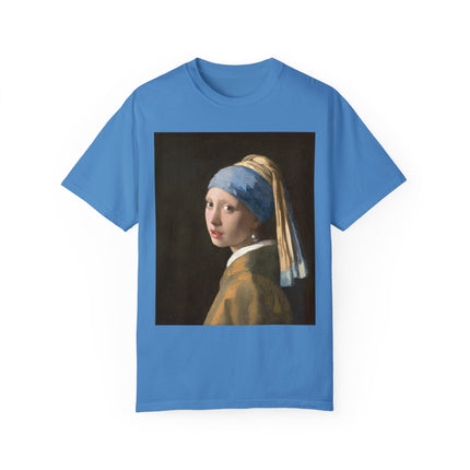 Girl with a Pearl Earring by Johannes Vermeer Unisex Garment-Dyed T-shirt