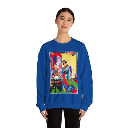 A Timeless Journey by Umberto Brunelleschi Heavy Blend™ Crewneck Sweatshirt