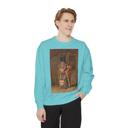 A Buddhist Lama by Vasily Vereshchagin Garment-Dyed Sweatshirt