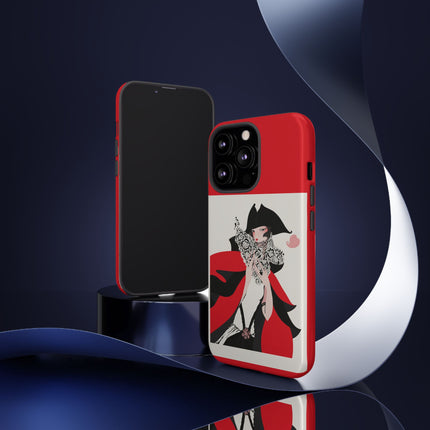 Crimson Masquerade Phone Case – Dramatic Grace & Bold Elegance
