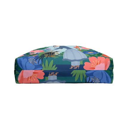 🦜🌺 The Lady Of The Garden Aviary Weekender Tote Bag – Art Deco Floral Whimsy