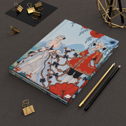 🌺🎀 The Lady Of The Country Garden Courtship Hardcover Journal – Art Deco Floral Romance