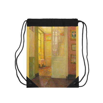 Interior, Window Light by Henri Le Sidaner Drawstring Bag