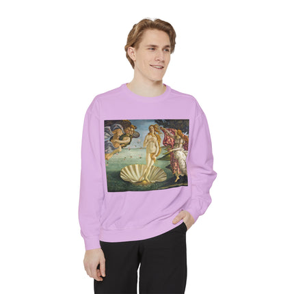 Birth of Venus by Sandro Botticelli Unisex Garment-Dyed Sweatshirt