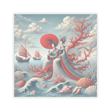 Ladies by the Quiet Sea Kiss-Cut Stickers (4 Sizes)