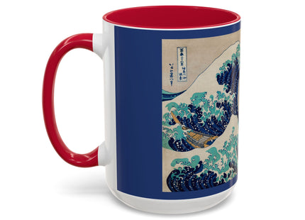 The Great Wave off Kanagawa by Katsushika Hokusai Colorful Mugs (11oz, 15oz)