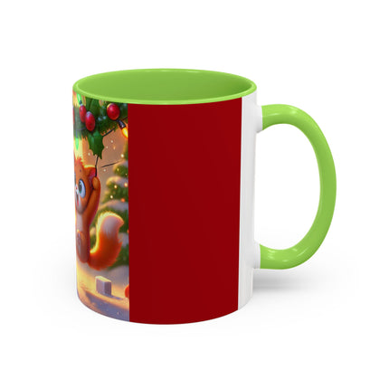 Naughty or Nice Kitten Christmas Colorful Mugs (11oz, 15oz)