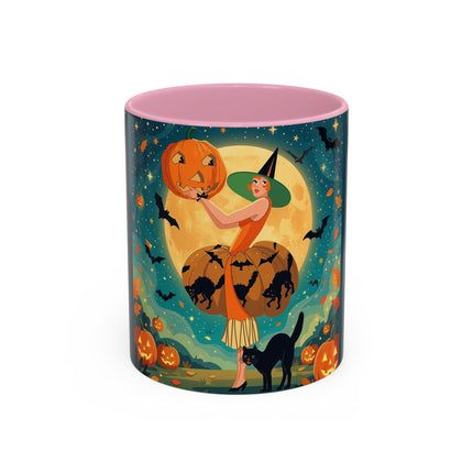 🦇🎃 The Witch Of Batwing Pumpkin Hollow Colorful Mug – Moonlit Halloween Charm
