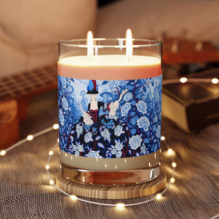 💙🌹 The Lady Of The Blue Rose Garden Scented Candle – Art Deco Floral Elegance