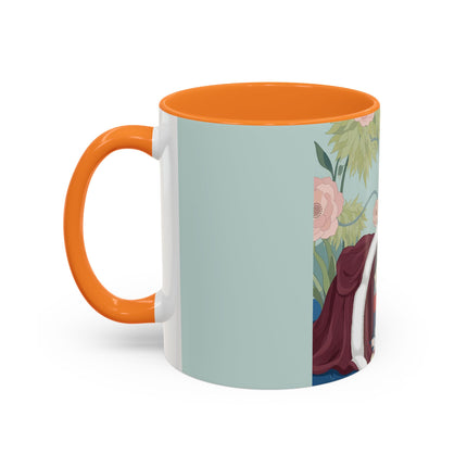 The Lady Of The Scarlet Chaise Colorful Mugs – Art Deco Romantic Elegance