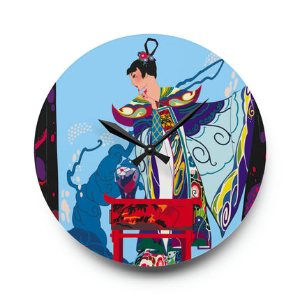A Visual Journey by Umberto Brunelleschi Acrylic Wall Clock, Round and Square
