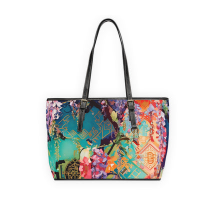 Golden Wisteria Symphony PU Leather Shoulder Bag