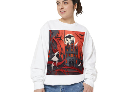 Halloween Night Scene Unisex Garment-Dyed Sweatshirt