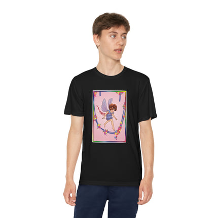 A Playful Fairy Jumps Rope Youth Competitor Tee – Magical Motion & Whimsical Joy