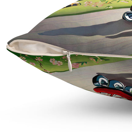 Eagle Skater Spun Polyester Square Pillow