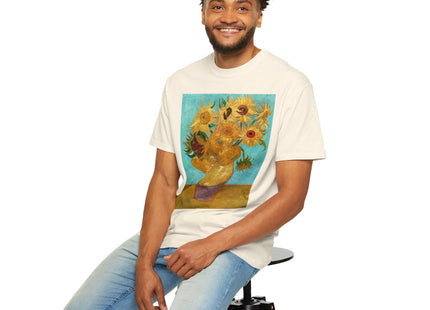 Vase with Twelve Sunflowers by Vincent van Gogh Unisex Garment-Dyed T-shirt