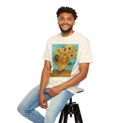 Vase with Twelve Sunflowers by Vincent van Gogh Unisex Garment-Dyed T-shirt