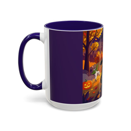 🐈‍⬛🎻 The Black Cat's Moonlit Melody Colorful Mug – Whimsical Halloween Music