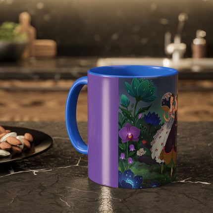 The Ladies Of The Moonlit Garden Colorful Mugs – Art Deco Floral Elegance
