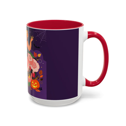 🌹🎃 The Lady Of The Haunted Rose Garden Colorful Mug – Romantic Halloween Charm