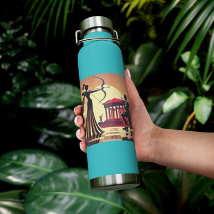 Art Deco Valentine's Romance Copper Vacuum Insulated Bottle, 22oz