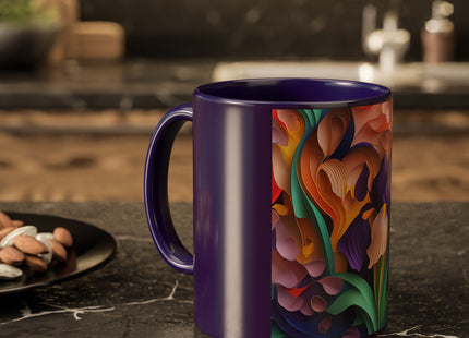 The Elegant Iris Flower Colorful Mugs (11oz, 15oz)