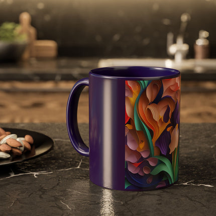 The Elegant Iris Flower Colorful Mugs (11oz, 15oz)