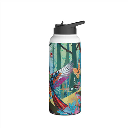 A Colorful Raptor Stainless Steel Water Bottle