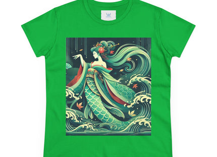 Mermaid Queen Rising from the Deep Women's Midweight Cotton Tee
