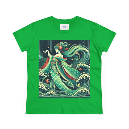 Mermaid Queen Rising from the Deep Cotton Tee