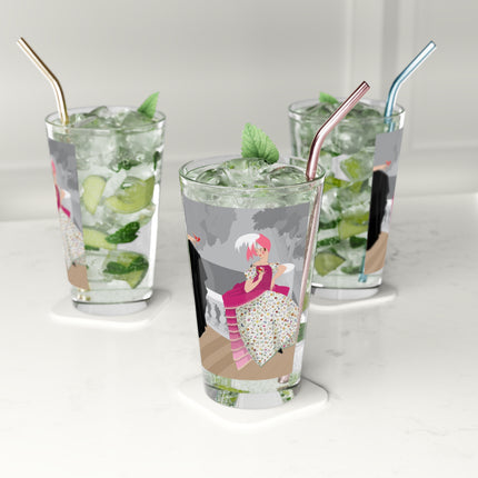 The Red Bird Pint Glass – Gentle Storybook Charm & Elegant Whimsy