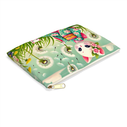 Geisha Kitten and the Dandelion Wish Accessory Pouch – Gentle Wish & Quiet Wonder