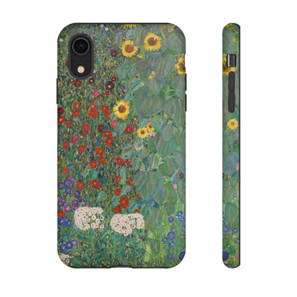 Farm Garden with Sunflowers by Gustav Klimt Phone Cases