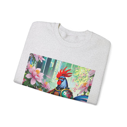 Cyberpunk Rooster Unisex Heavy Blend™ Crewneck Sweatshirt