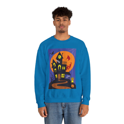 Halloween Night at the Haunted House Unisex Heavy Blend™ Crewneck Sweatshirt