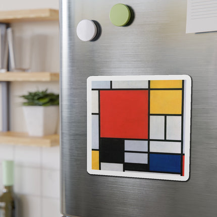 Composition with Red, Yellow, Blue, and Black by Piet Mondrian Die-Cut Magnets (5 Sizes)