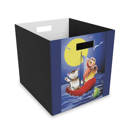 Embarking on a Moonlit Journey Felt Storage Box