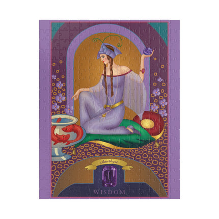 February & Amethyst (from the Gem Series) by Sofia Chiostri Puzzle (30, 110, 252, 500-Piece)