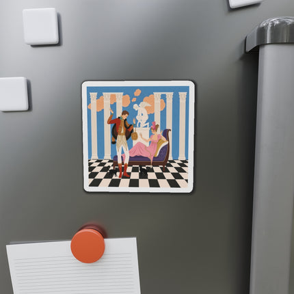 🐈🏛️ The Grand Salon Courtship Die-Cut Magnets – Art Deco Neoclassical Romance