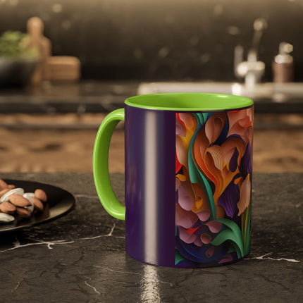 The Elegant Iris Flower Colorful Mugs (11oz, 15oz)