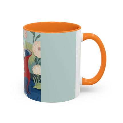 The Lady Of The Scarlet Chaise Colorful Mugs – Art Deco Romantic Elegance
