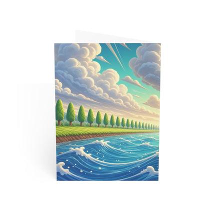 🦆⚔️ The Little Duck Knight’s River Quest Greeting Card – Whimsical Animal Adventure
